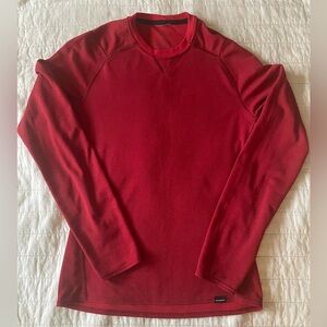 Patagonia Vibrant Red Crew Neck Performance Longsleeve Shirt Small